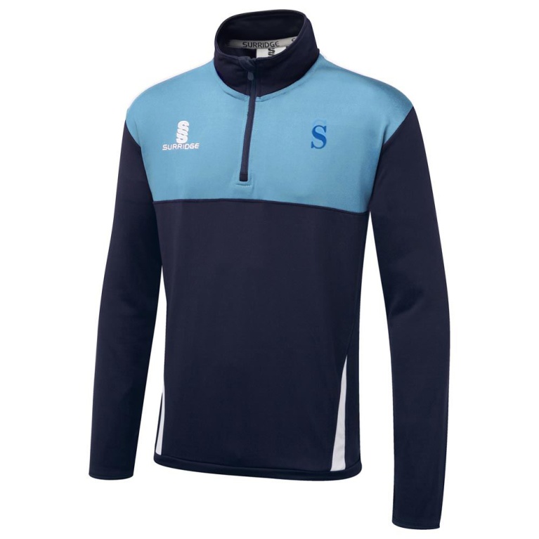 Sunningdale School Staff Blade Performance Top Navy/Sky/White